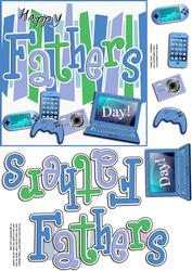 Fathers Day Gadgets Games N Gizmos Quick Card with 3D Decoup