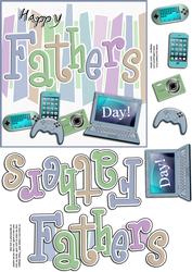 Fathers Day Gadgets Games N Gizmos Quick Card with 3D Decoup
