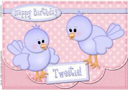 A4 Little Birdie Felties New Home Card Topper
