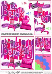 Birthday Gadgets Games N Gizmos Shell Edged Corner Side Stac