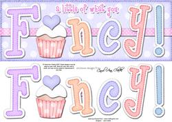 Large Dl Cupcake Fancy Felties Quick Card N 3D Decoupage