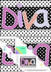 A5 Polka Dot Diva Scallop Corner Side Stacker Topper
