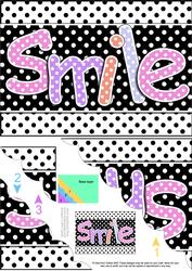 A5 Polka Dot Smile Scallop Corner Side Stacker Topper