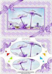 A5 Clematis and Lace Scallop Corners and Pyramage