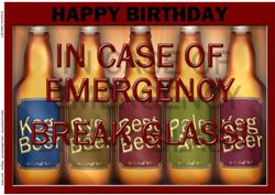 A4 Beer Emergency Fun Novelty Card Topper