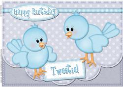 A4 Little Birdie Felties Card Topper