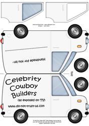 Cowboy Builders Fun Novelty Shaped Card