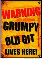 A4 Fun Novelty Grumpy Old Git Card Topper