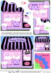 The Little Cupcake Shop Shell Edged Corner Side Stacker