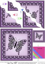 Big Butterfly Wavy Corner Side Stacker Topper