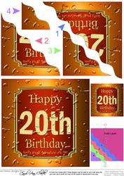 20th Birthday Beer Label Wavy Corner