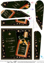 Birthday Whisky Fan Pyramage Topper
