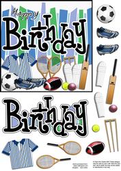 Birthday Sports N Games Quick Card with 3D Decoupage