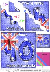 Flying the Flag Aus 40th Birthday Wavy Corner Side Stacker