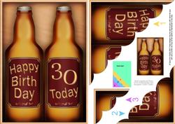 A5 30th Birthday Beer Gift Set Scallop Corner Side Stacker