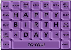 A4 Novelty Fun Computer Keyboard Greetings Card Topper
