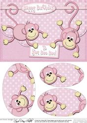 A5 Chunky Monkey Envelope Edge Oval Pyramage Topper
