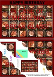A5 Chocolate Fun Novelty Scallop Corner Side Stacker