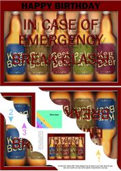 A5 Beer Emergency Fun Novelty Scallop Corner Side Stacker
