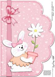 A4 Little Bunny Felties Scalloped Edge