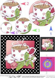 Coffee Time Quick Card with Circle Pyramage