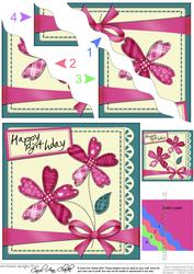Birthday Flowers N Lace Wavy Corner Side Stacker