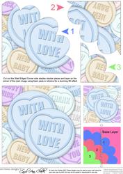 With Love Sweet Heart Shell Edged Corner Side Stacker