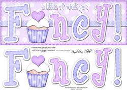 Large Dl Cupcake Fancy Felties Quick Card N 3D Decoupage