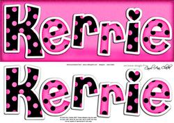 Large Dl Kerrie Polka Dot Felties Quick Card
