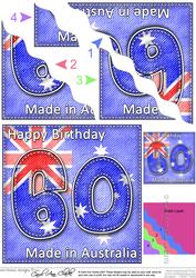 Flying the Flag Aus 60th Birthday Wavy Corner Side Stacker