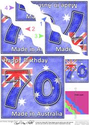 Flying the Flag Aus 70th Birthday Wavy Corner Side Stacker