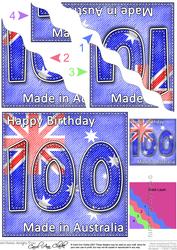 Flying the Flag Aus 100th Birthday Wavy Corner Side Stacker