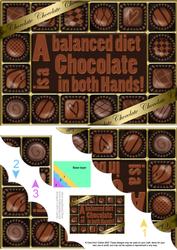A5 Chocolate Greetings Scallop Corner Stacker