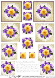 Flowers and Pearls Twisted Pyramage Sheet