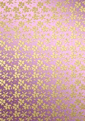 Gold Metallic Flowers Matching Backing Paper