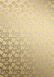 Gold Metallic Flowers Matching Backing Paper