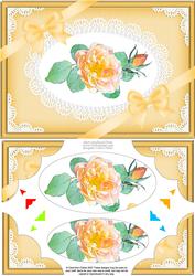 A5 Rose and Lace Scallop Corners and Pyramage