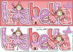 Large Dl Izzabella Fairy Felties Quick Card