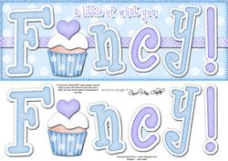 Large Dl Cupcake Fancy Felties Quick Card N 3D Decoupage