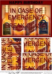 A5 Whisky Emergency Fun Novelty Pyramage Topper