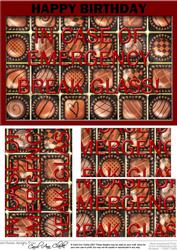 A5 Chocolate Emergency Fun Novelty Pyramage Topper