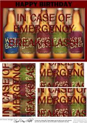 A5 Beer Emergency Fun Novelty Pyramage Topper