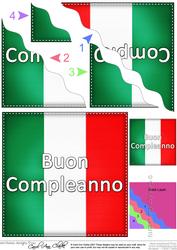 Flying the Flag Italian Happy Birthday