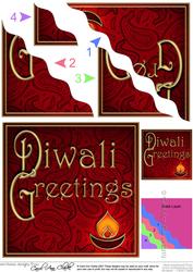 Diwali Festival of Lights Wavy Corner Side Stacker Topper
