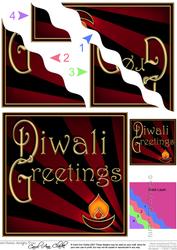 Diwali Festival of Lights Wavy Corner Side Stacker Topper
