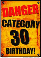 A4 Fun Novelty 30th Birthday Card Topper