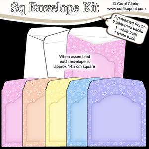 Sorbet Flowers 14.5 x 14.5 cm Envelope Kit