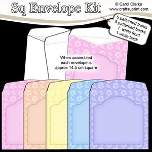 Sorbet Flowers 14.5 x 14.5 cm Envelope Kit
