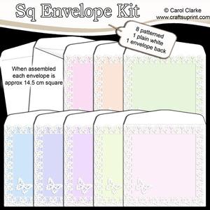 Butterfly Lace 14.5 x 14.5 cm Envelope Kit
