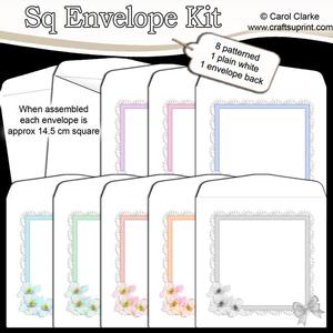 Clematis N Lace 14.5 x 14.5 cm Envelope Kit
